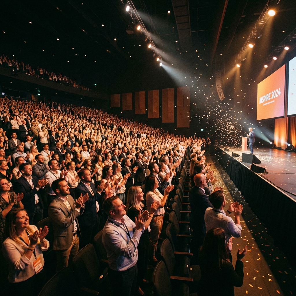 Audience giving a standing ovation
